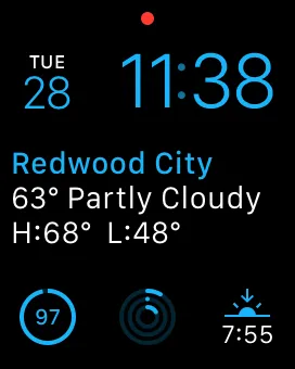 The Modular face on an Apple Watch