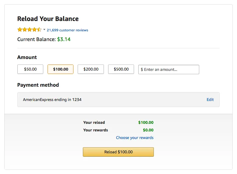 How to convert an Amex or Visa gift card to your Amazon gift card balance in only 10 days image