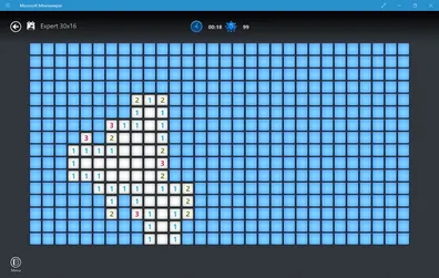 Minesweeper in Windows XP, Windows 7, and Windows 10