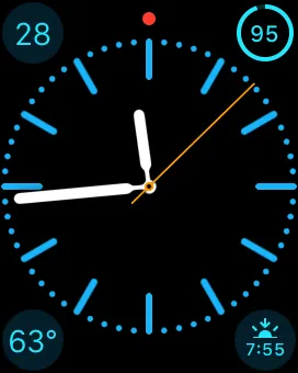 The Color face on an Apple Watch