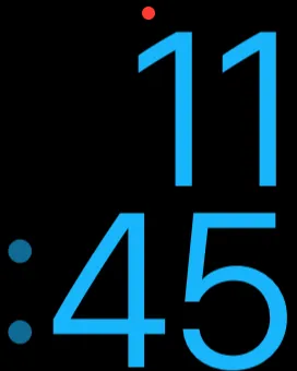 The X-Large face on an Apple Watch