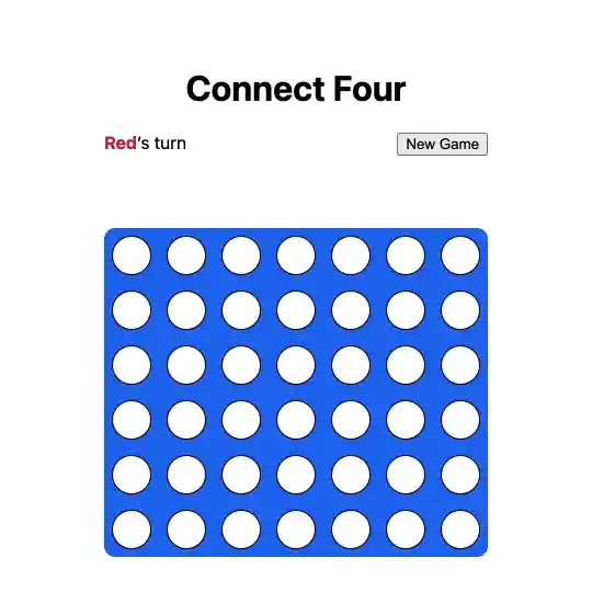React Connect Four gameplay