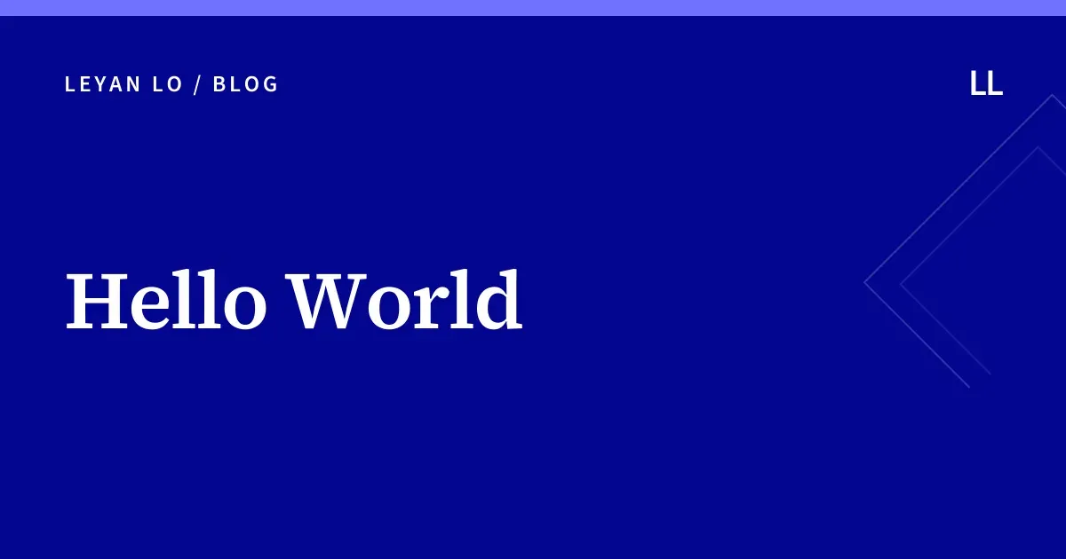 A generated social card with the short title Hello World